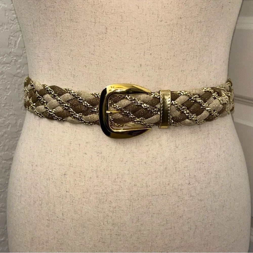 Luigi Lanatta Designs Metallic Braided Statement Belt